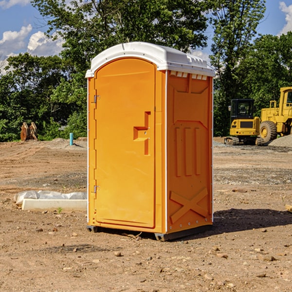 how often are the portable restrooms cleaned and serviced during a rental period in Manilla